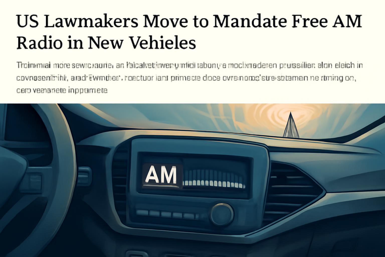 US Lawmakers Move to Mandate Free AM Radio in New Vehicles