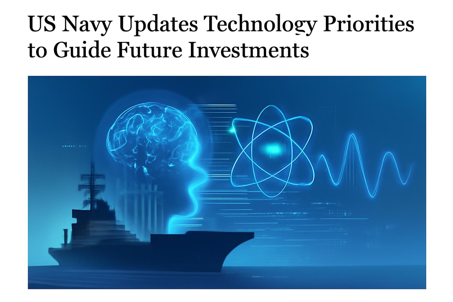 US Navy Updates Technology Priorities to Guide Future Investments