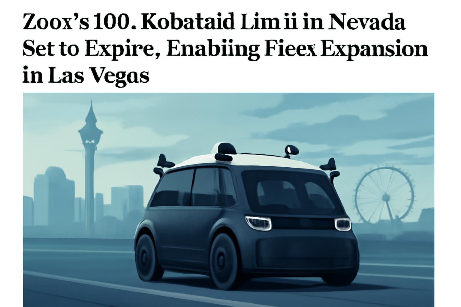 Zoox’s 100-Robotaxi Limit in Nevada Set to Expire, Enabling Fleet Expansion in Las Vegas